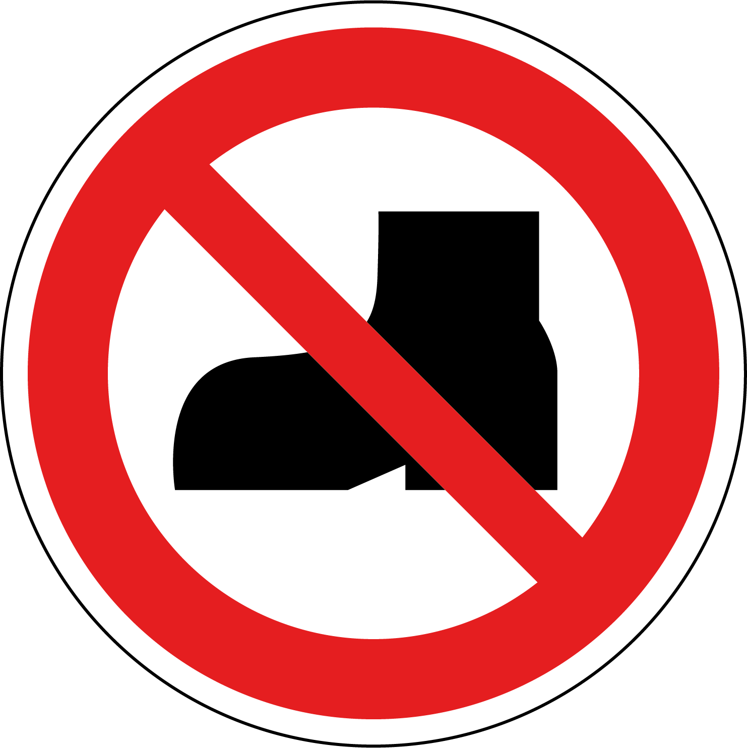 P060 - Buitenschoenen verboden